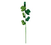 ANGGREK Saint-Patrick's Day Shamrock Clover Butures Tiges Artificielles 32 Cm Multicolores pour la Décoration de Mariage du Jardin avec Matériau en Mousse en Plastique (4)