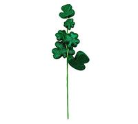 ANGGREK Saint-Patrick's Day Shamrock Clover Butures Tiges Artificielles 32 Cm Multicolores pour la Décoration de Mariage du Jardin avec Matériau en Mousse en Plastique (1)