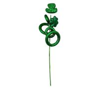 ANGGREK Saint-Patrick's Day Shamrock Clover Butures Tiges Artificielles 32 Cm Multicolores pour la Décoration de Mariage du Jardin avec Matériau en Mousse en Plastique (2)