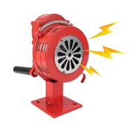 ANGGREK Sirène Manuelle D Alarme, Avertisseur Sonore à Manivelle 110 DB en Alliage D Aluminium, Format Compact Tenu à la Main, for Urgence Incendie Tornade école Usine Maison (Rouge)