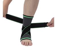 ANGGREK Soutien de Cheville Respirant, Protège-Cheville de Compression Résistant à l'usure Haute élasticité pour Course Basketball Baseball avec Ceinture de Pression Ajustable 3 Tailles (L)