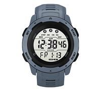 ANGGREK Sports Watch Digital Sports Watch Expedition Men's Expedition with Luminal Display Alarm W50M étanche pour la Randonnée en Plein Air (Gray)