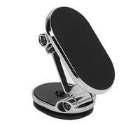 ANGGREK Support de Téléphone Magnétique pour Voiture, Support de Téléphone de Tableau de Bord en Métal, Conception de Rotation à 360 ° pour Une Utilisation Universelle dans Le Véhicule (Silver)