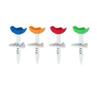 ANGGREK Tees de en Plastique, 5 Hauteurs Réglables avec Guide D’alignement | Construction en Plastique Durable, Guide D’alignement à 360 Degrés pour une Visée Précise, Coupelle Ovale en Silicone