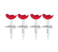ANGGREK Tees de en Plastique, 5 Hauteurs Réglables avec Guide D’alignement | Construction en Plastique Durable, Guide D’alignement à 360 Degrés pour une Visée Précise, Coupelle Ovale en Silicone