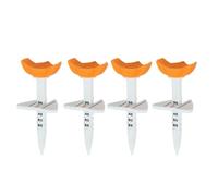 ANGGREK Tees de en Plastique, 5 Hauteurs Réglables avec Guide D’alignement | Construction en Plastique Durable, Guide D’alignement à 360 Degrés pour une Visée Précise, Coupelle Ovale en Silicone
