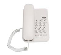 ANGGREK Téléphone Fixe Filaire, Matériau ABS, Montage Mural, Fonctions Sourdine et Recomposition, Idéal pour Une Utilisation à la Maison ou au Bureau, Modèle KX-T3026CID (White)