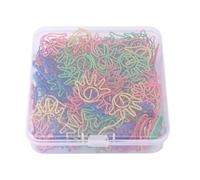 ANGGREK Trombones en Forme de Paume, Pinces à Marque-pages en Fer coloré pour Organiser des Notes et des Documents, Ensemble de 200 Pièces avec Boîte de Rangement pour le Bureau et l'école