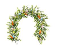 ANGGREK Œufs de Pâques Garland Eggs de Pâques Engle D'œufs D'oeufs Fleur Guirlande avec Design de Rotin pour Décoration Intérieure Porche de Chambre à Coucher de Salon (1)