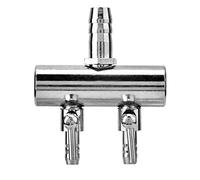 ANGGREK Valve de Débit d'air d'Aquarium en Acier Inoxydable, Valve de Contrôle Durable pour l'aération de l'oxygène, Séparateur Réglable pour Aquarium et Aquaculture de 8 Mm à 4 Mm (Tête de