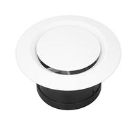 ANGGREK Ventilateur D'air Réglable Diffuseur de Plafond Rond Bouche D'aération Ronde Couvercle de Ventilation Mural monté au Plafond en Matériau ABS pour Salle de Bain Bibliothèque (4 pouces)