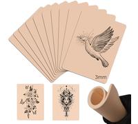 Anghie Lot de 10 peaux de tatouage vierges double face pour la pratique des artistes expérimentés et débutants 19 x 14 cm Épaisseur 3 mm