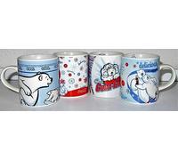 &AngiesStrickZauber Lot de 4 tasses de collection rétro vintage 0,75 ml