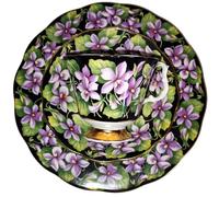 AngiesStrickZauber Vendu : Royal Albert/Original/Provincial Flowers - PURPLE VIOLET / 1 tasse - 1 soucoupe - 1 assiette à gâteau/Original - Bone China/Angleterre