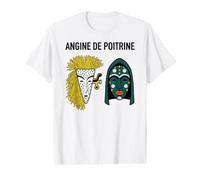 Angine de Poitrine Masque Tribal Africain T-Shirt Graphique avec Valeur