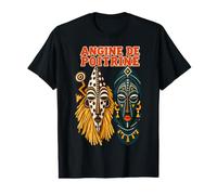 Angine Poitrine Masques Tribaux africains Expression Artistique culturelle T-Shirt Graphique avec Valeur