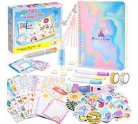 Anginne Kit de Scrapbook à Faire Soi-Même pour Enfant, Carnet Secret | Coffret Scrapbooking Complet: Autocollants, Stylo 7 Couleurs, Ruban Adhésif. Idéal éCrire Ses Secrets Loisirs Créatifs.