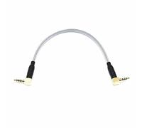 Angitu Câble spiralé TRRS vers TRRS 3,5 mm pour clavier mécanique divisé RODE SC7 par VIDEOMIC GO Video Micro-Type Mics Audio Cord (90 trrs 25 cm, noir + blanc)