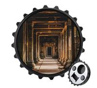 Angkor Thom Décapsuleur magnétique, outil de cuisine peu encombrant, décapsuleur de bière amusant et aimant de réfrigérateur pour camping, voyage, camping, style noir