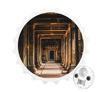 Angkor Thom Décapsuleur magnétique, outil de cuisine peu encombrant, décapsuleur de bière amusant et aimant de réfrigérateur pour camping, voyage, camping, blanc
