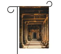 Angkor Thom Drapeau de jardin vertical double face 32,6 x 47,5 cm Décoration extérieure saisonnière pour ferme, vacances, fête des mères