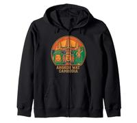 Angkor Wat Cambodge Souvenir de Voyage Monument Cadeau Touristique Sweat à Capuche