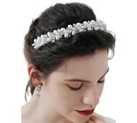 Anglacesmade Diadème fait à la main avec fausses perles de cristal pour mariage, bal de fin d'année, fête, bijoux de cheveux pour femme