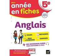 Anglais 5e (fiches de révision & exercices): avec de l'audio pour entraîner son oral