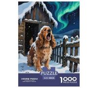 Anglais Cocker Spaniel Puzzles De 1000 Pièces pour Toute La Famille Pets Mignons Classiques Jeu Éduchatif Défi Jouet, Décoration D'intérieur 38x26cm/1000pcs