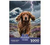 Anglais Cocker Spaniel Puzzles De 1000 Pieces pour Toute La Famille Pets Mignons Classiques pour Jeux Et Activités Familiales Stimulantes, Idée Cadeau 38x26cm/1000pcs