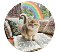 Anglais Short Gold Gradual Layer Chat Casse-tête De 1000 Pièces Rond Spour Adultes 14+ Animaux Chats Bricolage Décoration Unique Qualité Supérieure Jeux De Défi 1000pcs (67.5x67.5cm)