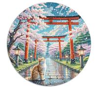 Anglais Short Gold Gradual Layer Chat Casse-tête De 1000 Pièces Ronds pour Adultes 14+ Animaux Chats Moderne Jeu Difficile Impossible Créatif Jeux De Défi Uniques 1000pcs (67.5x67.5cm)