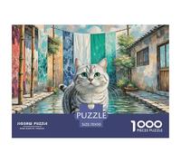 Anglais Short Silver Gradual Layer Puzzles 1000 Pièces pour Adultes Et Enfants sur Le Thème De Animal Chat Premium Quality Jeu Éducatif Loisir Détente Collection 70x50cm/1000pcs