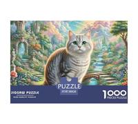 Anglais Short Silver Gradual Layer Puzzles 1000 Pièces pour Adultes Et Enfants sur Le Thème De Animal Chat Premium Quality Impossible Loisir Décoration De La Maison 38x26cm/1000pcs