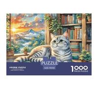 Anglais Short Silver Gradual Layer Puzzles 1000 Pièces pour Adultes sur Le Thème De Animal Chat Qualité Supérieure Défi Jouets Loisir Détente Collection 70x50cm/1000pcs