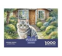 Anglais Short Silver Gradual Layer Puzzles 1000 Pièces pour Adultes sur Le Thème De Animal Chat Qualité Supérieure Défi Jouets Loisir Détente Collection 70x50cm/1000pcs
