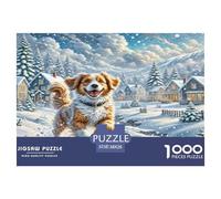 Anglais Springer Spaniel Puzzles 1000 Pièces Cadeau Unique Jeu Éduchatif Défi Jouet À De Qualité Supérieure Peinture Art pour Adultes Et Enfants À Partir De 12 Ans 38x26cm/1000pcs