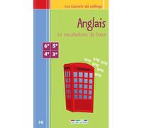Anglais vocabulaire - Carnet 6e/3e