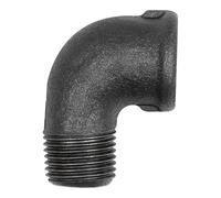 Angle 92, 90°, Rp 1 i., R 1 a., fonte noire, température de fonctionnement -20 °C à 300 °C, ISO 7-1