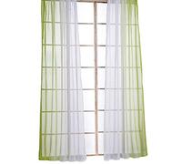 Angle Bud Lot de 2 Rideaux Translucide à œillets - Dégradé Voilages Voile pour Balcon, Chambre à Coucher et Salle de séjour - Bleu avec Blanc - 140x225cm