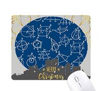 angle de sciences mathématiques géométrique la nuit de noël, tapis de souris en caoutchouc