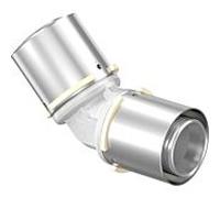 Angle de sertissage Uponor 1046914 45°, 50 x 50 mm, laiton étamé