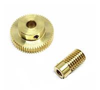 angle de transmission 0.3 Module ensemble d'engrenages à vis sans fin 25T 35T 45T 55T 70T 80 dents pignon droit 1:20 1:30 1:40 1:50 1:60 engrenage à vis sans fin arbre d'entraînement ( Size : 3MM Worm