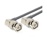 Angle droit Bnc Adaptateur mâle à RG174 / RG58 RF Câble coaxial 50 ohm Compatible With système de caméra vidéo Cordon d'extension coax(RG58,2M)