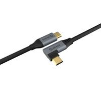Angle Droit USB 2.0 Type C 100W Pd Chargement Câble, 1m Noir - AK-CBUB68-10BK