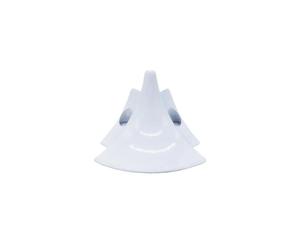 Angle extérieur pour rail de raccordement mural COVE recouvert de blanc (H= 28 mm)