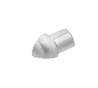 Angle extérieur rond en acier inoxydable brossé (H= 11 mm)