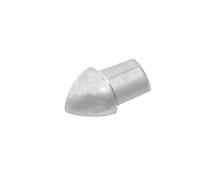 Angle extérieur rond en acier inoxydable naturel (H= 6 mm)