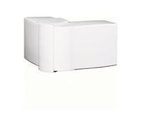 Angle extérieur variable blanc pour goulotte, H. 6.3 x P.4.5 cm