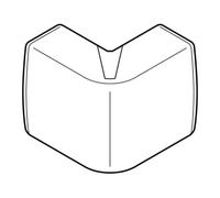 ANGLE EXTÉRIEUR VARIASOUPLE +OU-7° POUR MOULURE KEVA 22MMX12MM -PVC BLANC ARTIC